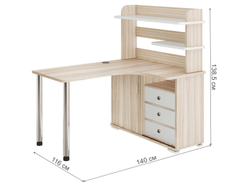 Письменный стол Жаспера-145М правый