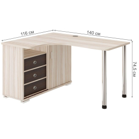 Письменный стол СР-145СМ КВК-ЛЕВ левый