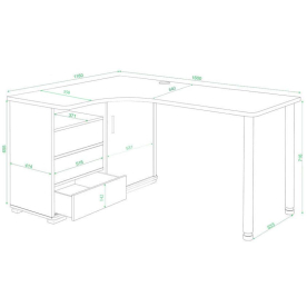 Письменный стол Жаспера-145С