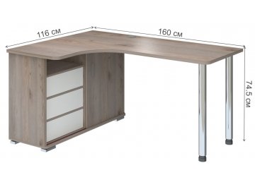 Письменный стол СР-165СМ НБЕН-ЛЕВ левый