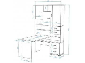 Письменный стол СР-620/140 правый