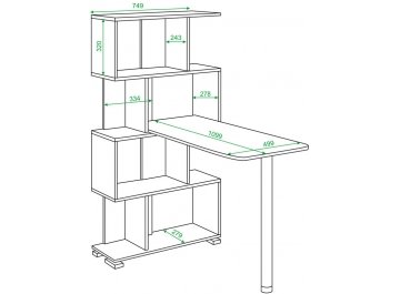 Письменный стол СЛ-5-4СТ К