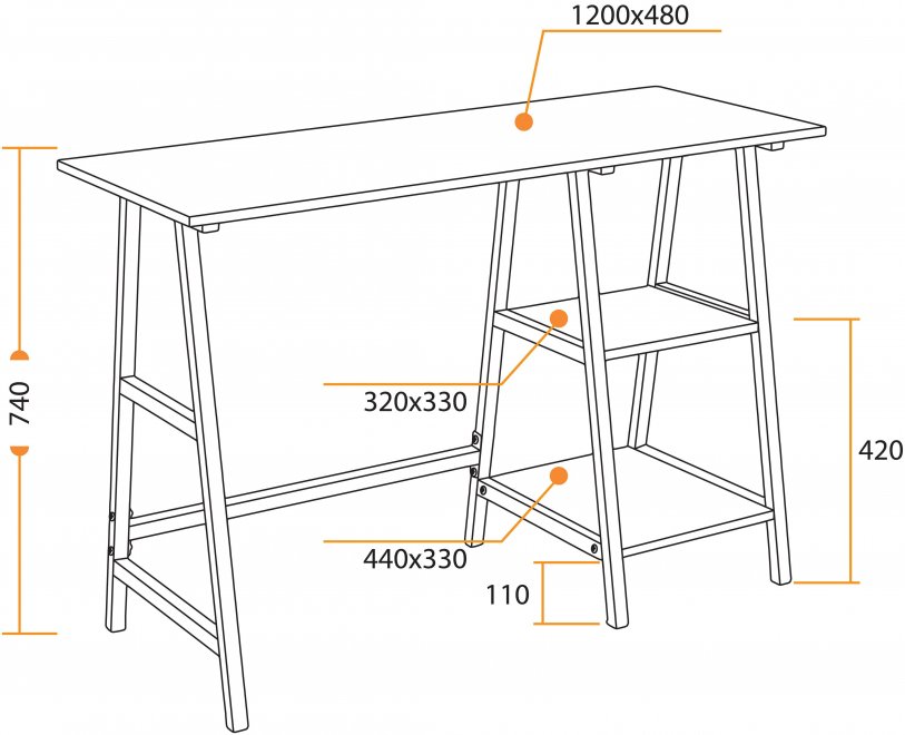 Письменный стол WD-02 light