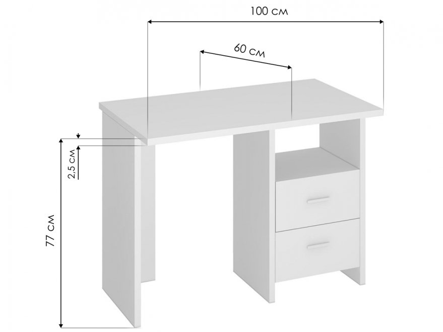 Стол компьютерный 100 х 60 см венге