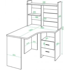 Компьютерный стол с надстройкой 100х120