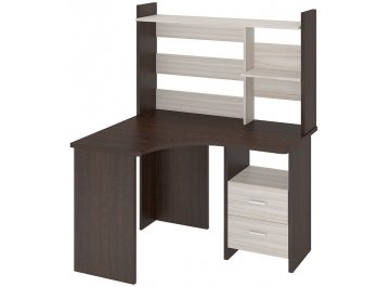 Компьютерный стол с надстройкой 100х120 венге / карамель