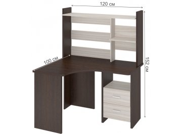 Компьютерный стол с надстройкой 120х100