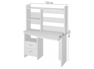 Компьютерный стол с надстройкой 120х60 круглый