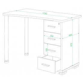 Стол компьютерный СКМ-50 левый карамель