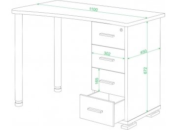 Компьютерный стол СКМ-50 правый