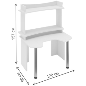 Письменный стол СКЛ-Игр120 ЧБЕ+НКИЛ120ВЛ