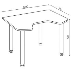 Письменный стол СКЛ-Игр120МО Ш