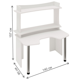 Письменный стол СКЛ-Игр140 БЕ+НКИЛ120ВЛ
