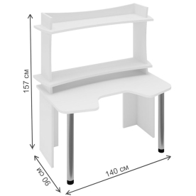 Письменный стол СКЛ-Игр140 ЧБЕ+НКИЛ120ВЛ