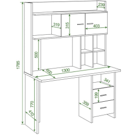 Письменный стол СКЛ-Прям130