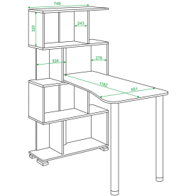 Письменный стол СЛ-5-4СТ-2