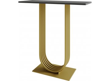 Консольный столик Arfeo 35x80x80 черный / золотой металл