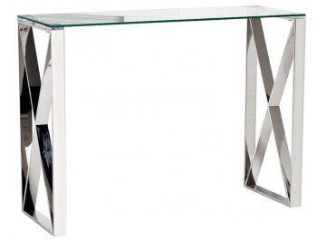 Стол-консоль 47ED-CST008/80 прозрачный / хром