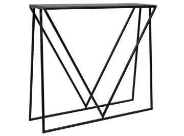 Консольный столик Akur Loft Madrid черный / тонированное стекло