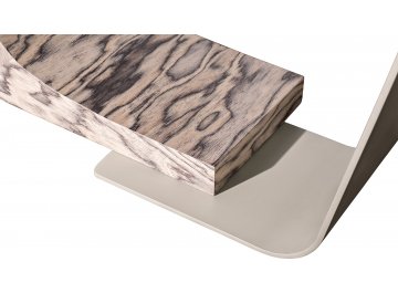 Стол-консоль Энакин бежево-коричневый / хром