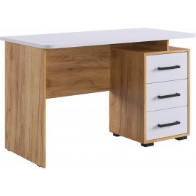 Письменный стол Лайт К3 дуб крафт золотой / белый