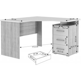 Письменный стол Лайт К4