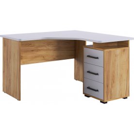 Письменный стол Лайт К4 дуб крафт золотой / белый