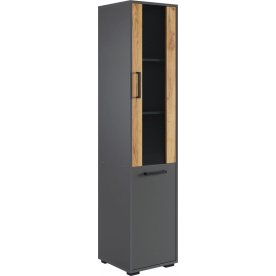 Письменный стол Лайт К4 графит / дуб крафт золотой