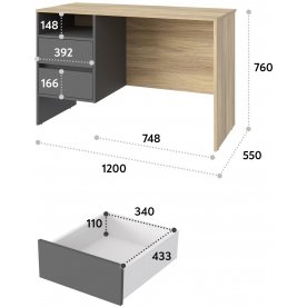 Письменный стол Оскар ОС-24