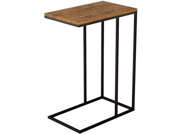 Приставной столик Агами серый мрамор / хром