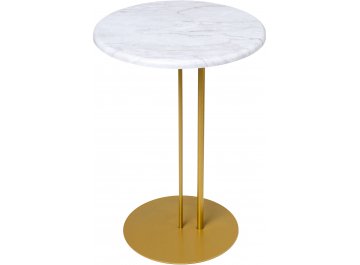 Приставной столик МеталлАрт М015 круглый белый / черный