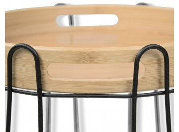 Сервировочный столик Sheffilton SHT-CT26 прозрачный лак / черный муар