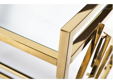 Сервировочный столик GY-CRT8164GOLD прозрачный / золото