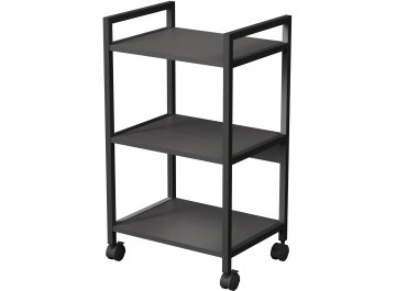 Сервировочный столик с полками cubos 10СМН.3.455 белый / черный графит / черный