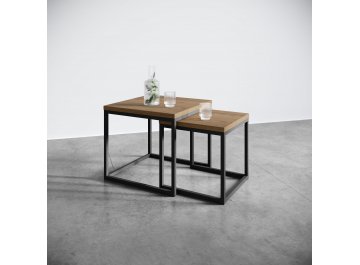 Журнальный столик SET LOGIC basalt/черный