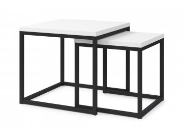 Журнальный столик SET LOGIC белый/черный
