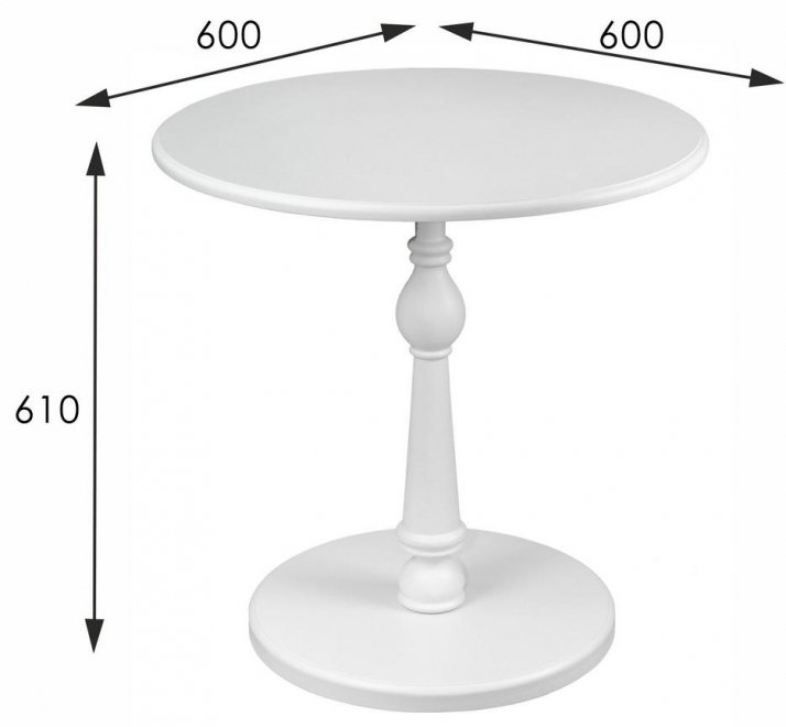 Журнальный стол Рио 5 белый ясень