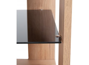 Кофейный столик BeautyStyle 5 дуб крафт золотой / стекло черное