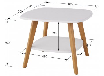 Кофейный столик Калифорния Хадсон белый