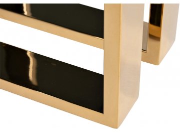 Журнальный столик Рид черный / хром / золото