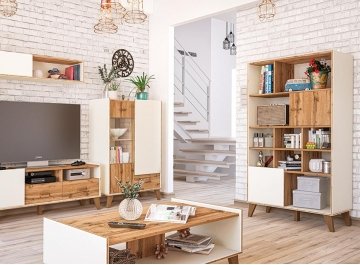 Журнальный столик Сканди МН-036-06 дуб вотан / белый