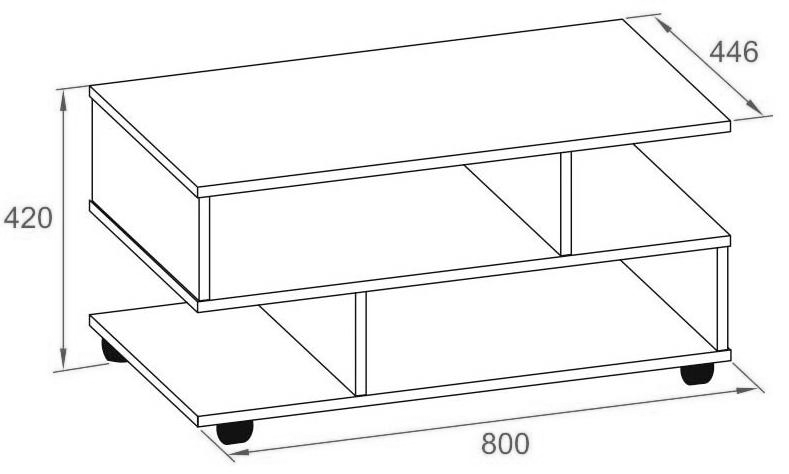 Журнальный столик СЖ-6 венге