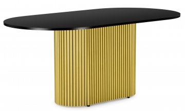 Деревянный стол Барон О черный / золото