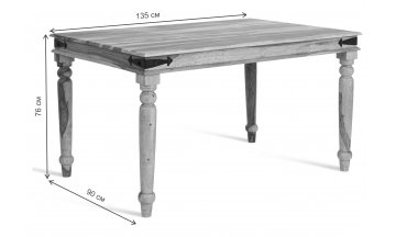 Деревянный стол Бомбей 0390-135 135х90х76