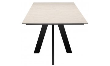 Деревянный стол DikLine DM140 хромикс белый / черный