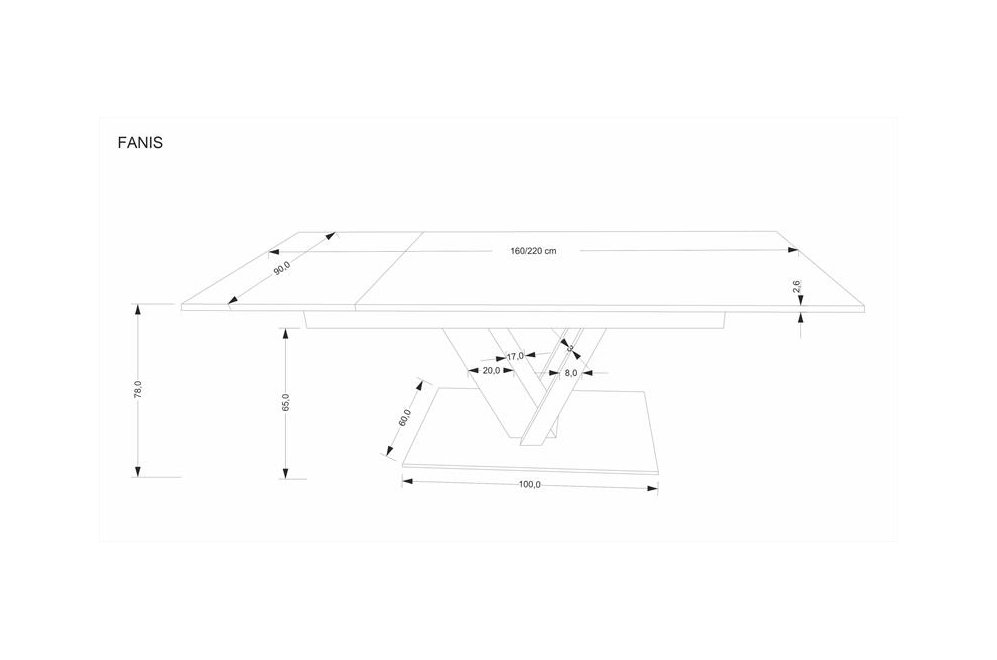 Деревянный стол Fanis натуральный