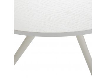 Обеденный стол Инаби 90 Белый текстурный / белый