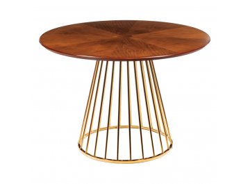 Обеденный стол Liverpool 110 грецкий орех / золотистый шпон