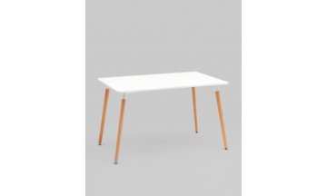 Стол деревянный обеденный Ларвик 120*80 белый на дер. ножках