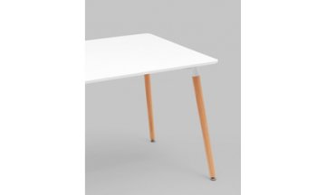 Стол деревянный обеденный Ларвик 120*80 белый на дер. ножках